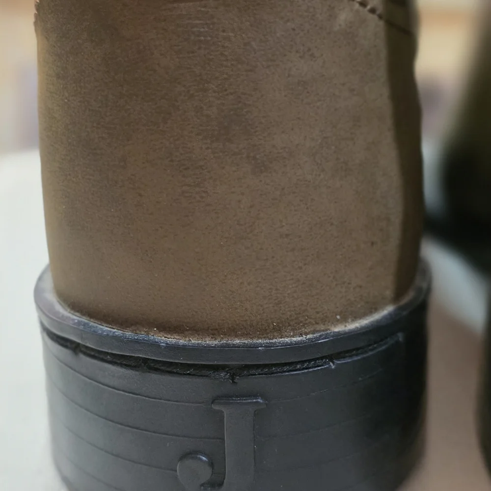 JUSTINS MENS 10" TEMPLE ROPER  CLAY BROWN CASUAL BOOTS SIZE 8 - Picture 3 of 8